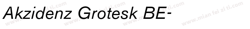 Akzidenz Grotesk BE字体转换